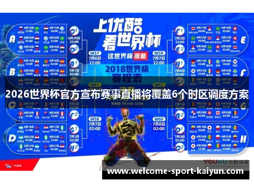 2026世界杯官方宣布赛事直播将覆盖6个时区调度方案 2026世界杯官方宣布赛事直播将覆盖6个时区调度方案